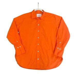 Frame The Oversized Button Up Oxford Shirt Size M Classic Minimal Fall